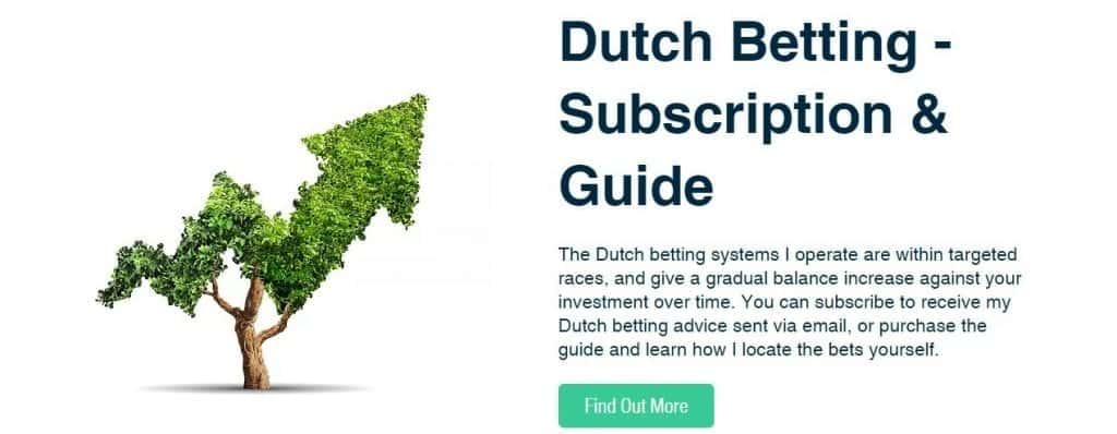 Image shows a tree in the shape of an upward arrow with the description "Dutch Betting - Subscription and Guide"