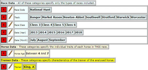 Horseracebase settings for system 35