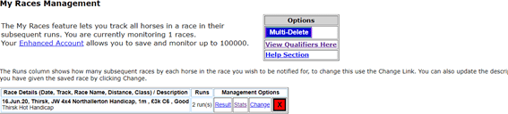 Mr races feature