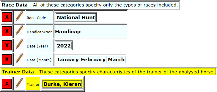 Horseracebase system settings for System 98-71-01-23