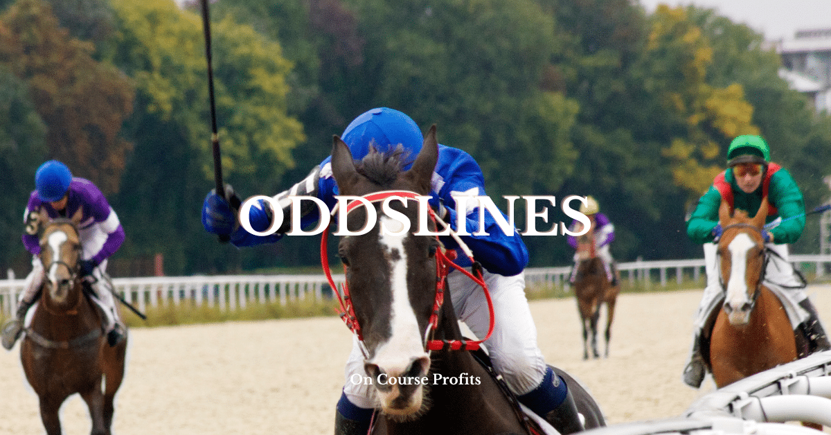 Horse racing to winning post.