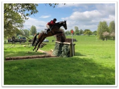 Master Wickham jumping a fence