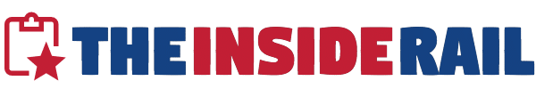 Image shows The Inside Rail logo in red and blue text.