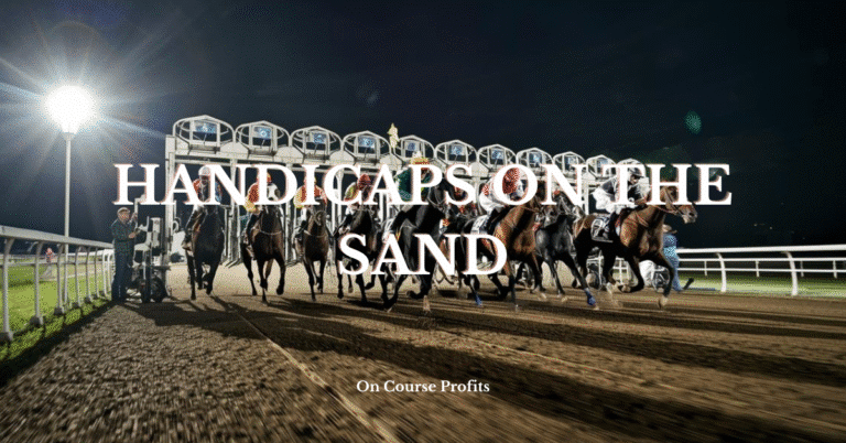 Image shows horses leaving the stalls on an All Weather surface.
