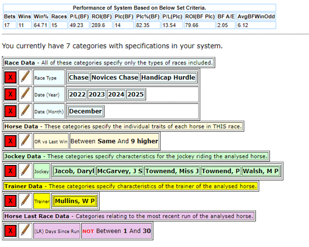 Horseracebase settings for System JO-133-02-12-2025-Micro