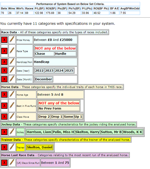 Horseracebase settings for system JO-133-07-12-2025-Micro
