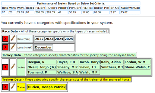 Horseracebase settings for system JO-133-14-12-2025-Micro