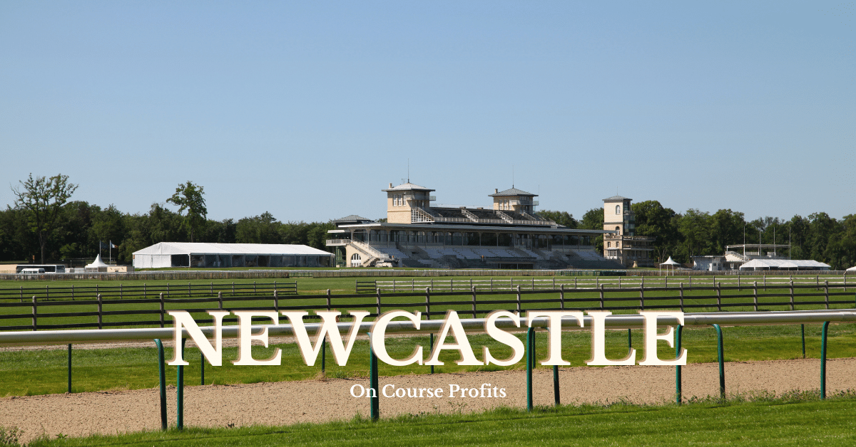 Newcastle Racecourse image with text overlay