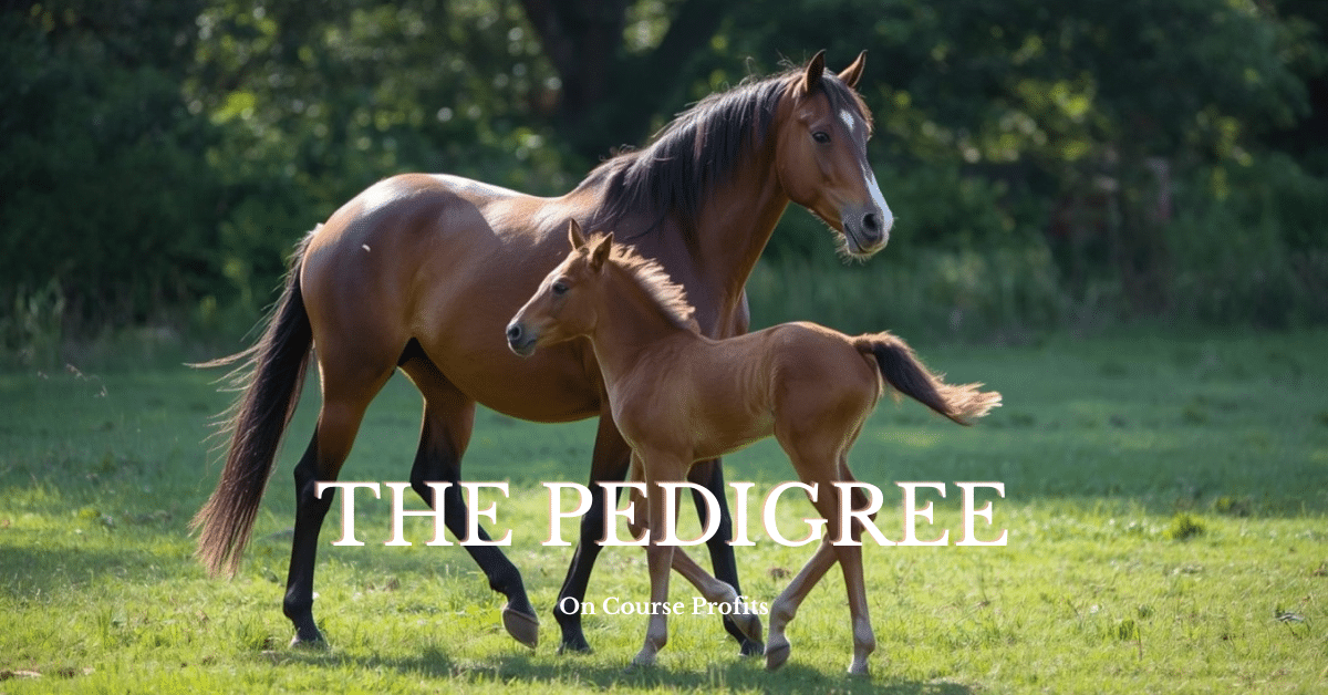 Image shows a chestnut horse with foal.