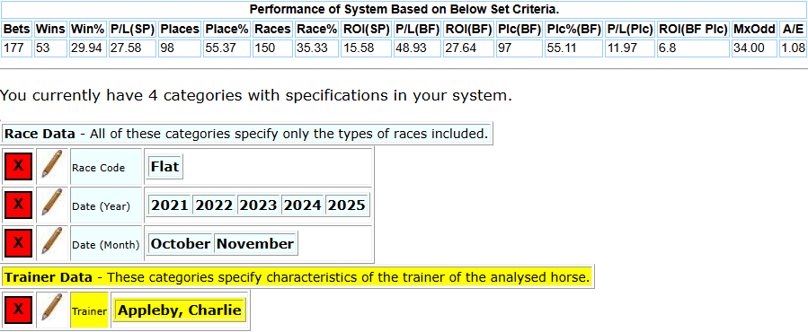 Horseracbase settinsg for system JO-140-56-07-2026-RC